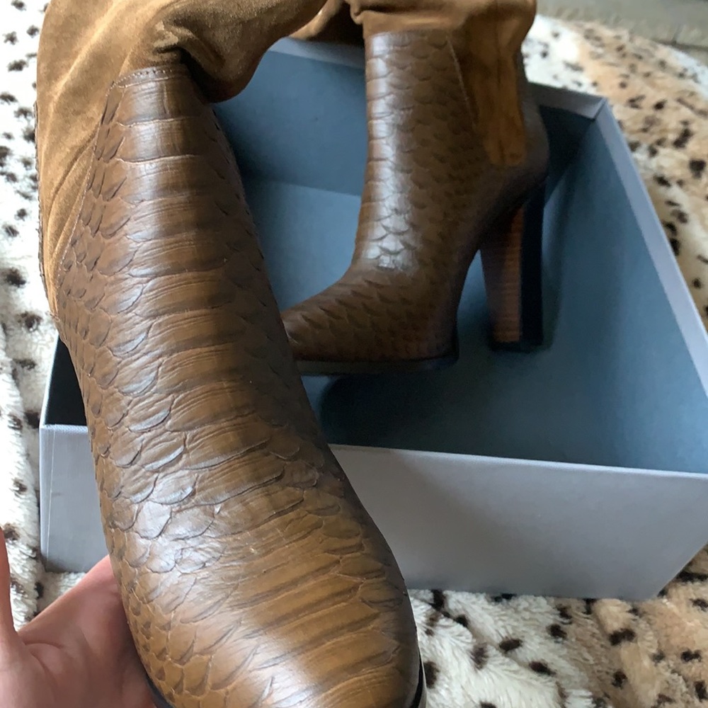 VINCE Snake-Suede Boots - Picture 5 of 12